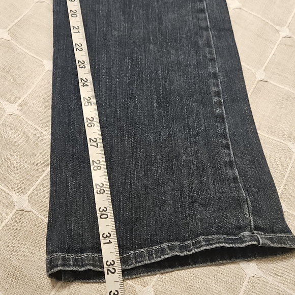 Y2K Vintage Harley Davidson Biker Bootcut Jeans Patch Zippers Womens 10 Long - Picture 15 of 16